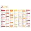 3664447218533-Calendrier Arc-en-ciel - 7 mois par face - 21 x 26,5 cm - Oberthur-P_405228539_2-1