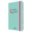 Agenda de poche à élastique Tivoli - 1 semaine sur 2 pages - 9,5 x 17,5 cm - vert d'eau - Oberthur