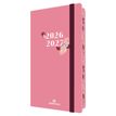 Agenda de poche à élastique Tivoli - 1 semaine sur 2 pages - 9,5 x 17,5 cm - rose - Oberthur