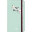 Agenda de poche à élastique Tivoli - 1 semaine sur 2 pages - 9,5 x 17,5 cm - vert pastel - Oberthur