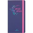 Agenda de poche à élastique Tivoli - 1 semaine sur 2 pages - 9,5 x 17,5 cm - bleu nuit - Oberthur