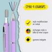4014421320742-Stylo bille Multipen 4 in 1 Fashion Lilac--1