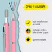 4014421320759-Stylo bille Multipen 4 in 1 Fashion Rose--1