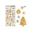 3134725024649-Cléopâtre - Jeu d'adhésifs de décoration - 32 pièces - noël - argent, or - non perma-P_405230462_3-0