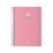 8421938126884-Agenda anual Dohe Memphis día por página con espiral 15 x 21 cm rosa--0