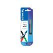 4 Recharges Frixion Ball - 4 couleurs - pointe fine - noir - bleu - rouge - vert