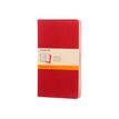 9788862931014-Moleskine Cahier - Journal - reliure cousue - large - 130 x 210 mm - papier ivoire - ligné - couverture rouge c-P_405231356_2-0