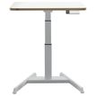 4002432138371-Bureau ERGO – Bureau assis-debout compact – Réglage électrique 65-130cm – Blanc--0