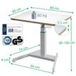 4002432138371-Bureau ERGO – Bureau assis-debout compact – Réglage électrique 65-130cm – Blanc--2