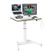 4002432138371-Bureau ERGO – Bureau assis-debout compact – Réglage électrique 65-130cm – Blanc--4