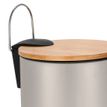 3304993543665-Frandis - Poubelle de salle de bain avec couvercle en bambou - 3L - sable--1