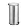 3304993600207-Frandis - Poubelle ronde en inox - 30L--0