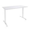 Bureau LEVEL - Bureau éléctrique - L120 - pied blanc - plateau Blanc perle