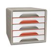 3462159020211-Bloc de classement CEP Smoove – 5 tiroirs – Terracotta et sable – Design écoresponsable--0