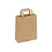 Sac Kraft Brun avec Poignées Plates – Lot de 250, 22+10x28 cm – Solide et Écologique