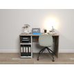 3483601209411-Bureau home office - Finition blanc et imitation chêne avec 1 partie rangement -P_405240880_1-2