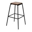 3660141962680-Lot de 2 tabourets hauts OSLO - pieds noirs - assise en bois-P_405243626_1-0