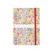 3147280295478-Agenda à élastique Oxford Flowers - 1 semaine sur 2 pages - 15 x 21  cm - Décor Peps - Hamelin--0