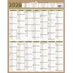 3592930026634-Calendrier bancaire année civile BOUCHUT "MAXI NATURA ANNUEL VERTICAL" 43*55 cm beige--0