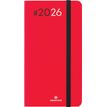 3664447206042-Oberthur Néa Flex 16 Pocket - Agenda - semainier - 89 x 165 mm - papier blanc - couverture rouge (pack--0