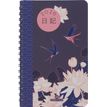 3664447205335-Agenda de poche spiralé Tokyo - 1 semaine sur 2 pages - 10 x 15 cm - fleurs - Oberthur--0