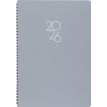 3664447208688-Agenda à spirale Portland - 1 semaine sur 2 pages - 22 x 30 cm - gris - Oberthur--0