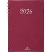 3664447208381-Agenda spiralé Galway - 1 semaine sur 2 pages - 22 x 30,7 cm - bordeaux - Oberthur--0