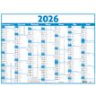3664447209500-Calendrier Classique - 7 mois par face - 210 x 265 mm - bleu - Oberthur--0
