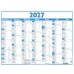 3664447231822-Calendrier Classique - 7 mois par face - 210 x 265 mm - bleu - Oberthur--0