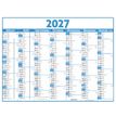 3664447231822-Calendrier Classique - 7 mois par face - 210 x 265 mm - bleu - Oberthur--1