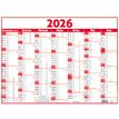 3664447209517-Calendrier Classique - 7 mois par face - 210 x 265 mm - rouge - Oberthur--0