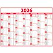 3664447209517-Calendrier Classique - 7 mois par face - 210 x 265 mm - rouge - Oberthur--1