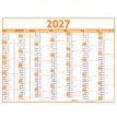 3664447231846-Calendrier Classique - 7 mois par face - 210 x 265 mm - orange - Oberthur--1
