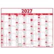 3664447233437-Calendrier Classique - 7 mois par face - 320 x 420 mm - rouge - Oberthur--0