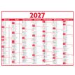 3664447233437-Calendrier Classique - 7 mois par face - 320 x 420 mm - rouge - Oberthur--1