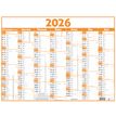 3664447209555-Calendrier Classique - 7 mois par face - 320 x 420 mm - orange - Oberthur--0