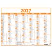 3664447233444-Calendrier Classique - 7 mois par face - 320 x 420 mm - orange - Oberthur--0