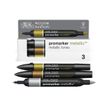 884955097205-WINSOR & NEWTON - ProMarker tons metallic - marqueur double pointe - argent métallique or rouge métallisé or métallisé - encre à base de colo-P_405244933_6-2