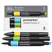 884955097281-WINSOR & NEWTON - ProMarker tons vif 2 - marqueur double pointe - bleu ciel vert vif tournesol - encre à base de colo-P_405244941_1-0
