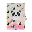 8422593075845-Journal secret Panda pour enfants avec cadenas -  clés et crayon -  carnet A5 holographique à 80 pages lignées -  cadeau --1