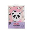 8422593075845-Journal secret Panda pour enfants avec cadenas -  clés et crayon -  carnet A5 holographique à 80 pages lignées -  cadeau --5