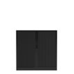 3700339995950-Armoire mi-haute à rideau - L120 x H105 x P43 cm - corps noir/rideau noir-P_405247680_2-1