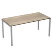 Bureau droit Trend - L140 - pieds arches - plateau imitation chêne canadien