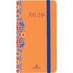 3664447211718-Agenda Merida - 1 semaine sur 2 pages - 9,5 x 17,5 cm - orange - Oberthur--0