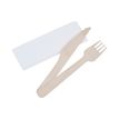 3434030025233-250 Kits couverts 3 en 1 bois - couteau + fourchette + serviette--0