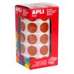 8410782114918-APLI kids - Jeu d'adhésifs de décoration - rond - 20 cm de diamètre - 59 feuilles - brun--0