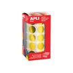 8410782120476-APLI kids - Adhésif décoratif - rond - 20 mm - Jaune métallisé - papier-P_405250440_1-0