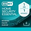 0404052512274-ESET HOME Security Essential - Licence d'abonnement - 1 an - 1 appareil - Win, Mac, Android, iOS--0