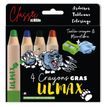 3035265212124-Boite de 4 crayons Ulmax + taille crayon et microfibre--0