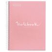 8422593466766-Miquelrius Notebook Emotions - Cahier à spirale - A5 - 80 feuilles - petits carreaux (5x5 mm) - rose--0